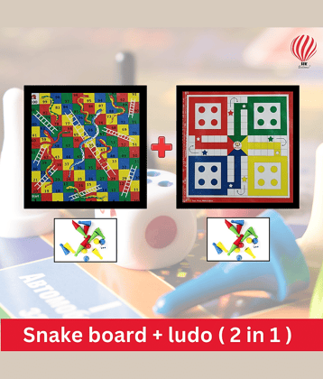 HK Balloons Ludo Game Snakes & Ladders Board Game, 2in1 Classic Board Game for Kids & Adults Board Game Accessories