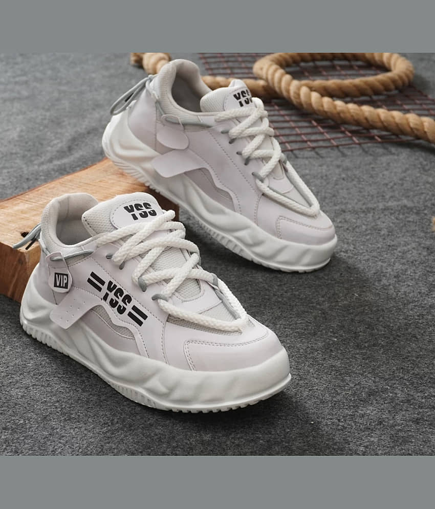 ADISO Adiso Casual Sneakers for Men White Men's Lifestyle Shoes