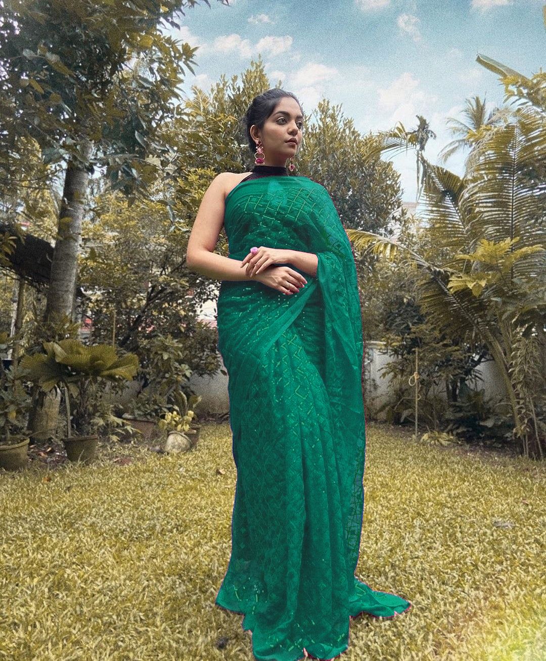 Green Saree