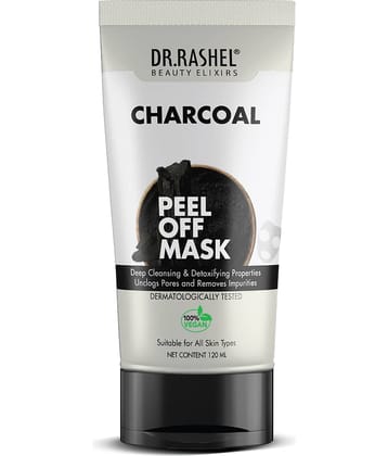 DR RASHEL Charcoal Peel Off Mask Deeply Detoxifies Skin for all Skin Types (120 ml, Pack of 1)