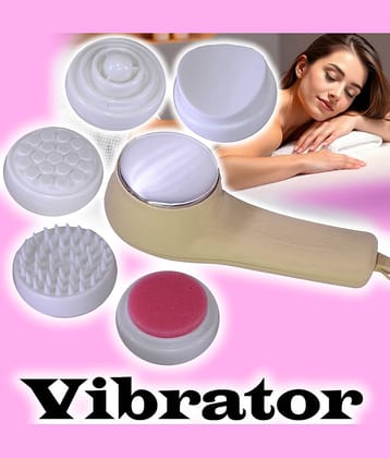 JMALL Vibrating 5 in 1 Heat Therapy Body Face Neck Facial Massager Thermal Vibrator