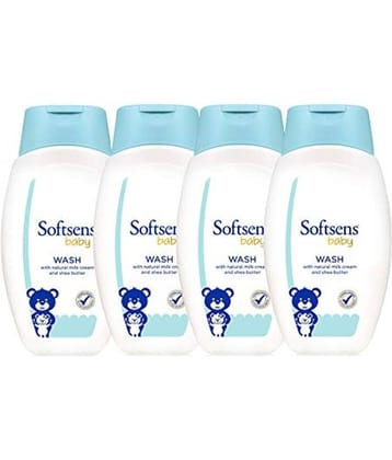 Sotftsens Baby TEAR FREE Baby Wash with natural milk cream & shea butter, 200ml, Pack of 4