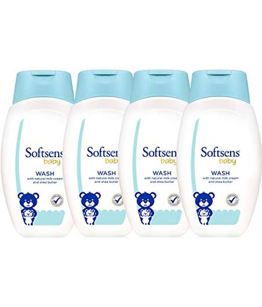 Sotftsens Baby TEAR FREE Baby Wash with natural milk cream & shea butter, 200ml, Pack of 4