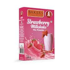 BAKERS STRAWBERRY MILKSHAKE MIX POWDER 100G