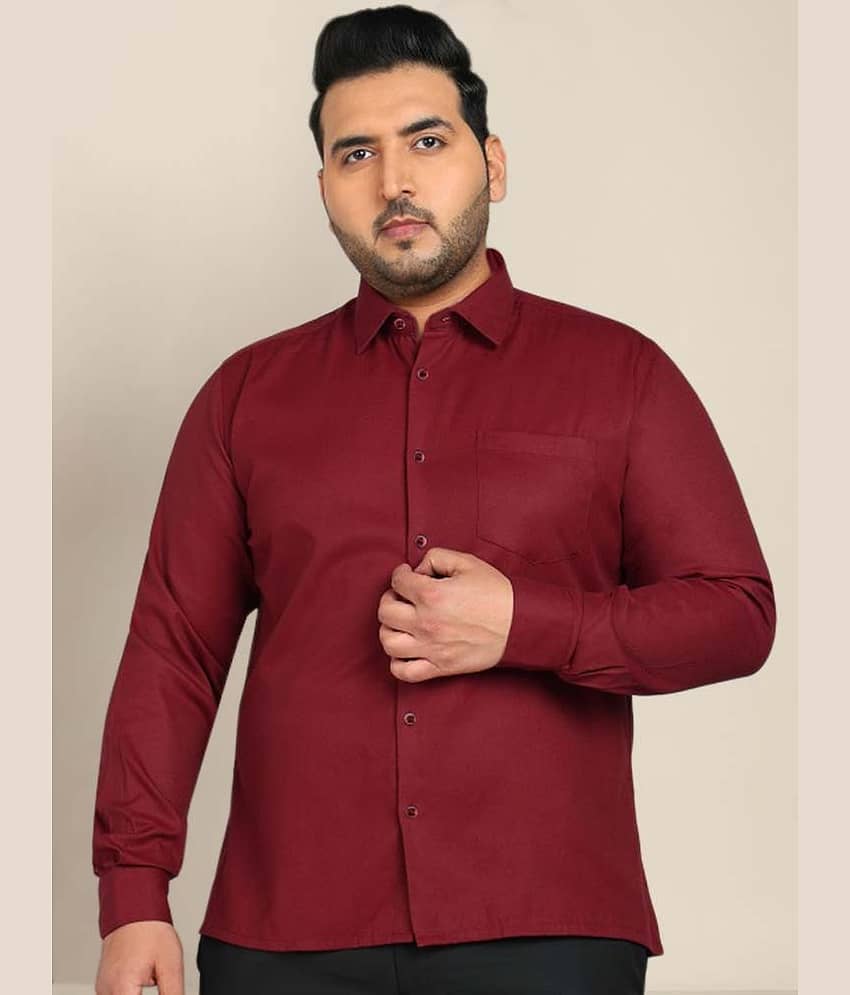ADWYN PETER 100% Cotton Regular Fit Solids Full Sleeves Men's Casual Shirt - Red ( Pack of 1 )