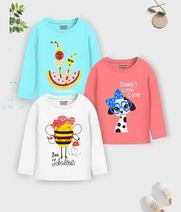 Trampoline Pack of 3 Girls Cotton T-Shirt ( Multicolor3 )