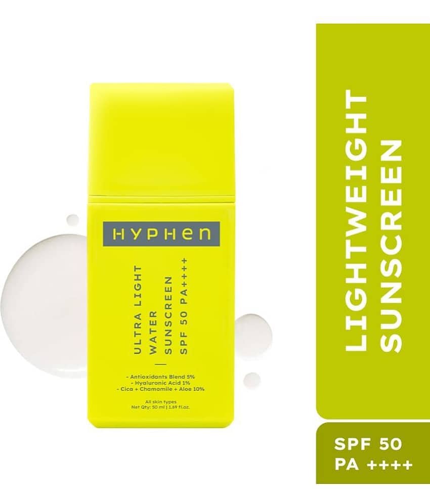 Hyphen Ultra Light Water Sunscreen SPF 50 PA ++++ 50gm (Pack of 1)