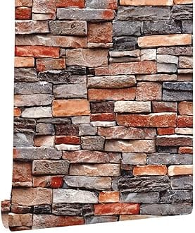 Eurotex 3D Modern Design Wallpaper, use as Wall Covering for Living Room, Living Room, Walls Damask Color Wallpaper (Roll 57 sq ft) 37101