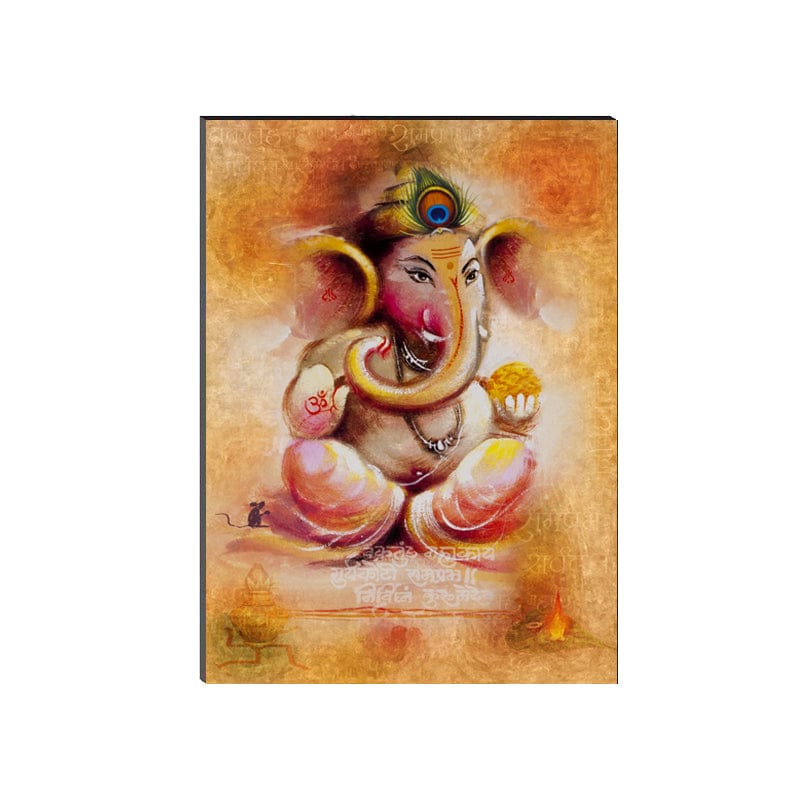 6MM MDF Lord Ganesha Satin Matt Texture UV Art Painting