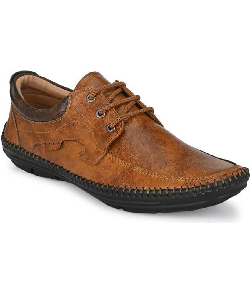 Mactree - Tan Men's Derby Formal Shoes
