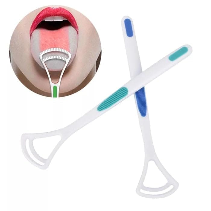 DHRUVINSRI Tongue Cleaner (2 pcs): Non-Toxic, BPA Free, Tongue Scrapers for Better Breath and Taste Sensitivity