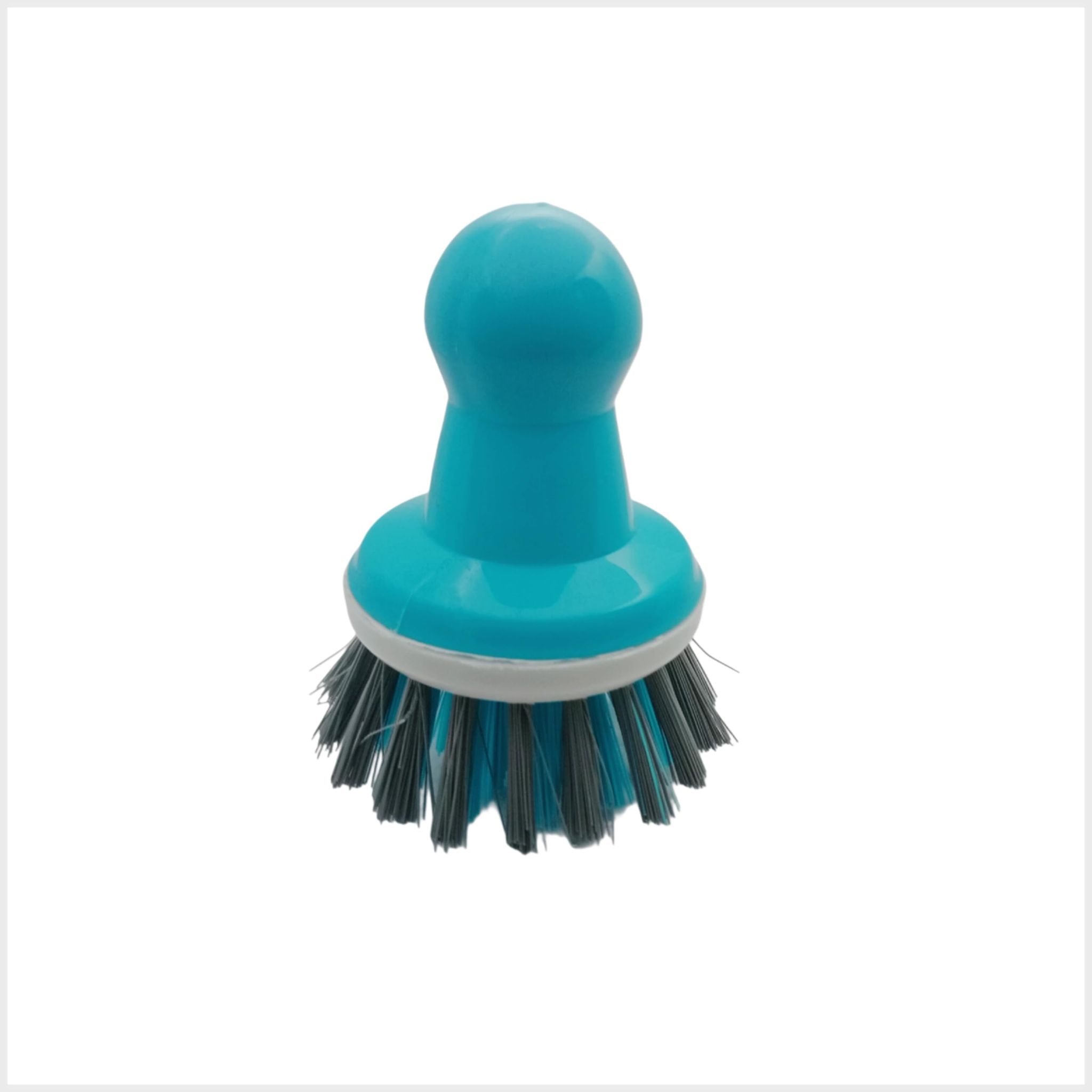 Kitchen Sink Cleaner Brush - Round Shape - Plastic (Blue) - Wash Basin Cleaning Brush - Handheld Scrubber for Bathtubs - Dirt Remover - Drain Hole Block Remover