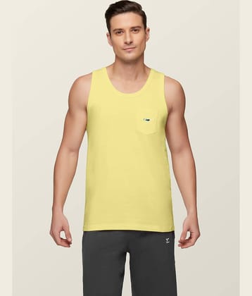 XYXX Pack of 1 Cotton Sleeveless vest For Men ( Yellow )