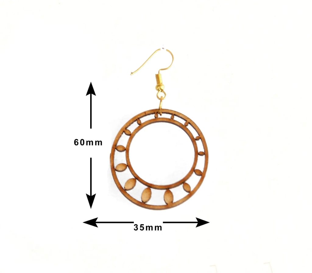Handcrafted Wooden Earrings Set - 3 Pairs of Unique Designs