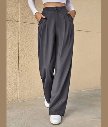kotty Women Rayon Blend Korean Trousers ( Grey )