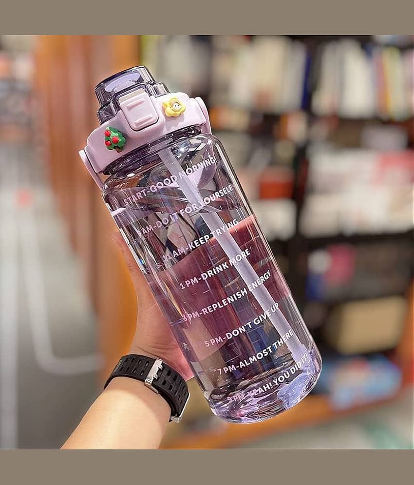 Weizny Purple Plastic Water Bottle 2000 mL ( Set of 1 )