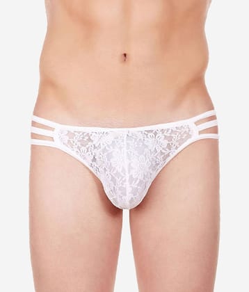 La Intimo Pack of 1 Nylon Briefs For Men's ( White )