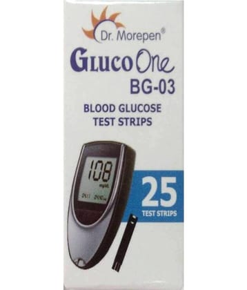 Dr Morepen 25 Test Strips For Bg 03Glucometer (Strips Only Pack)