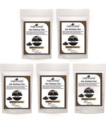 Park Daniel Hair Building Fiber Instant Fuller Hair Refill Pack (Black) 25 gm Pack of 5