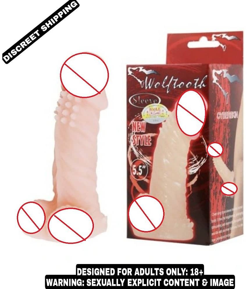 KAMAHOUSE  Baile 5.5 Wolftooth Cyber-skin Penis Sleeve Washable & Reusable Delay & Extra Time Penis Sleeve For Men