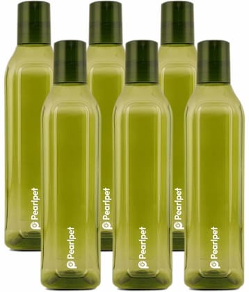 PearlPet - Olive Green Water Bottle ( Pack of 6 )