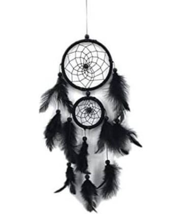 new lucky Feather Black Dream Catcher - Pack of 1 ( X cms )