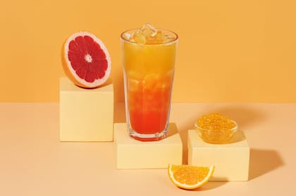 Grapefruit Orange Bubble Tea