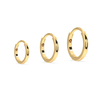 Evergreen Silver Hoops - Multiple Sizes - 18K Gold Plated-18K Gold Plated / 7mm ( inner diamrter )