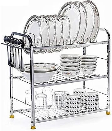 Winstar Silver Stainless Steel Dish Racks ( Pack of 1 )