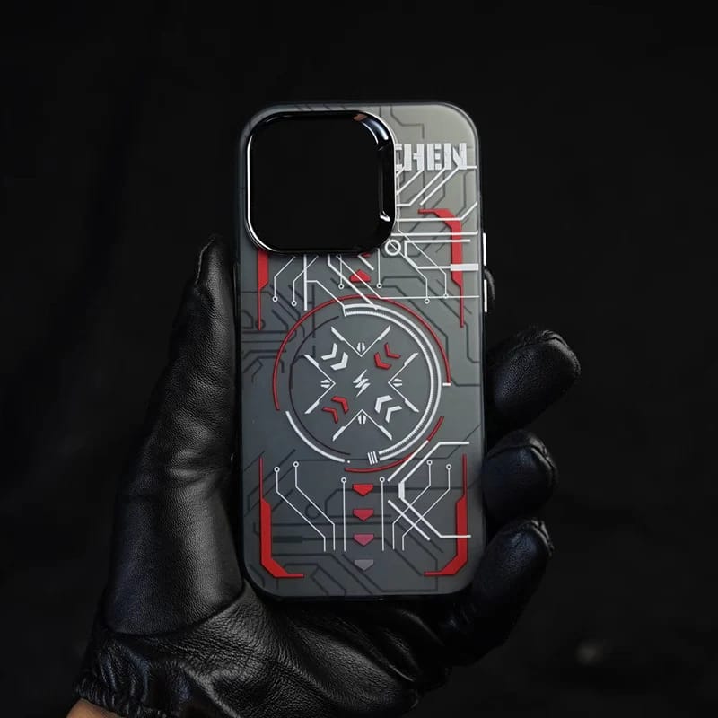 iPhone Series Luxury Future Tech Punk Case-iPhone 14 Pro / Red