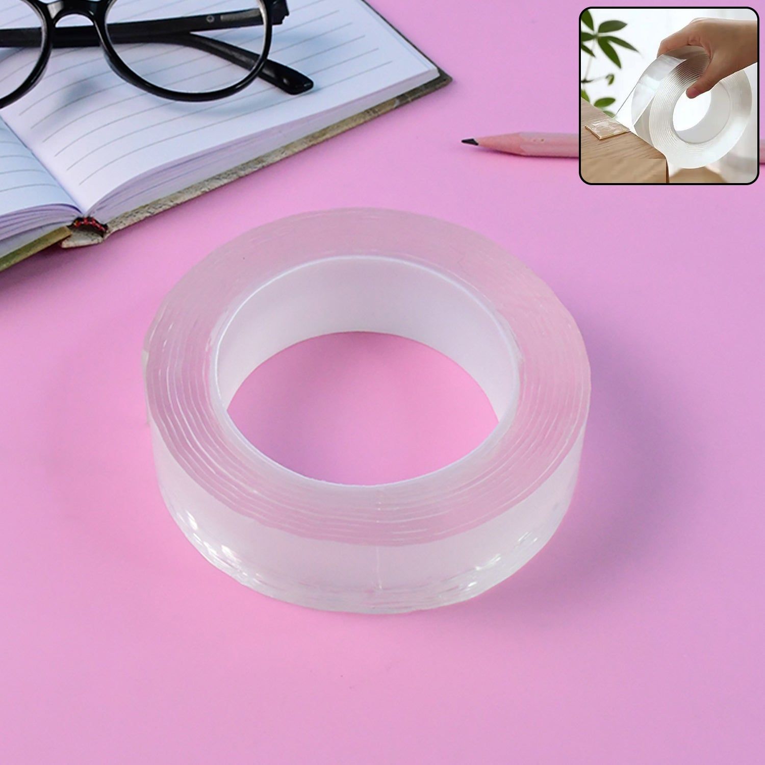 Strong Transparent Double-Sided Nano Adhesive Tape