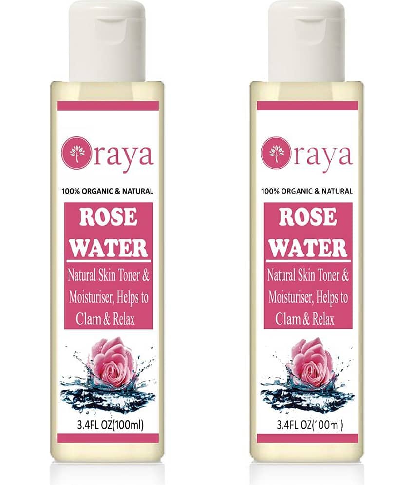 ORAYA 100 % Pure & Natural Rose Water Cleanser 100 ml Pack of 2