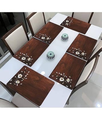 Sanraksshan PVC Solid Rectangle Table Mats ( 40 cm x 32 cm ) Pack of 1 - Multi