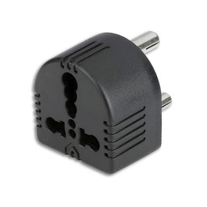 MX -1356 Conversion Plug Converts 5 Amps to 15 Amps 3 Socket-Black