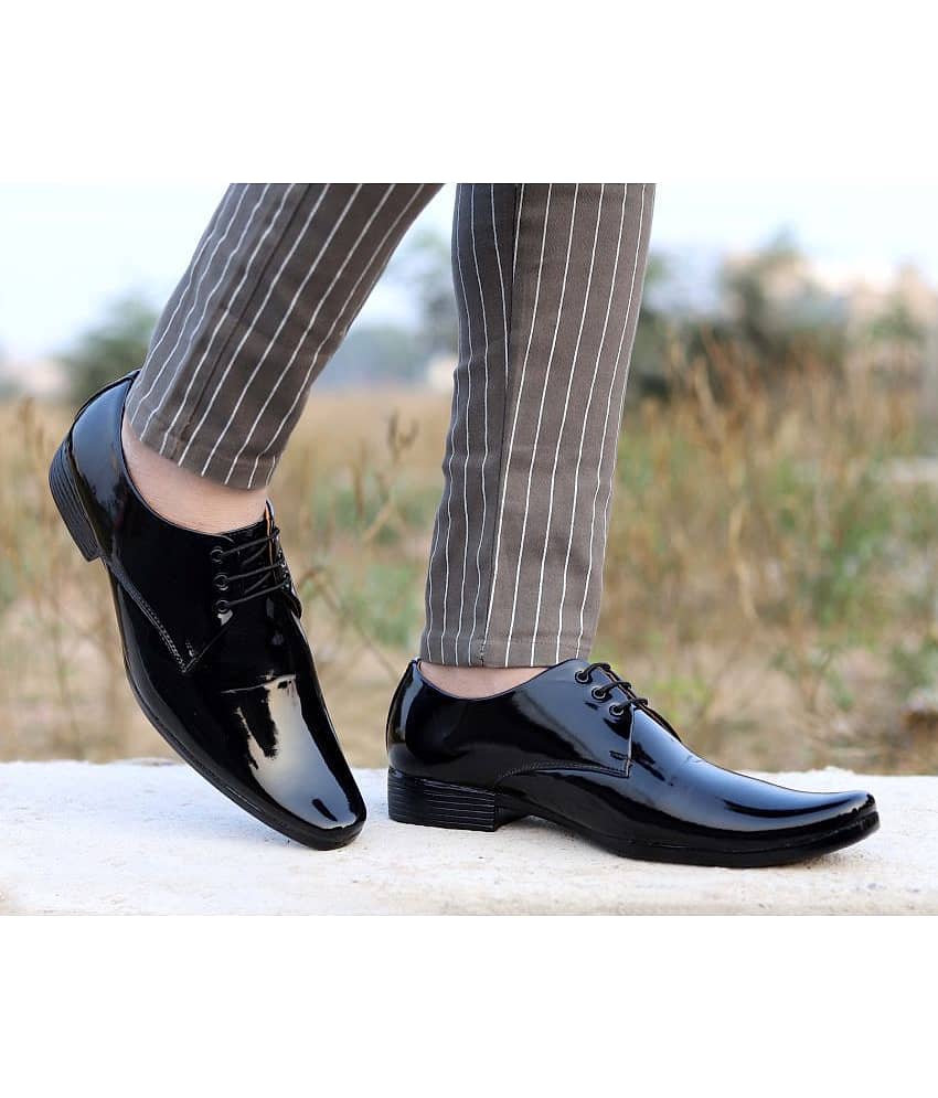 Aadi - Black Men's Derby Formal Shoes