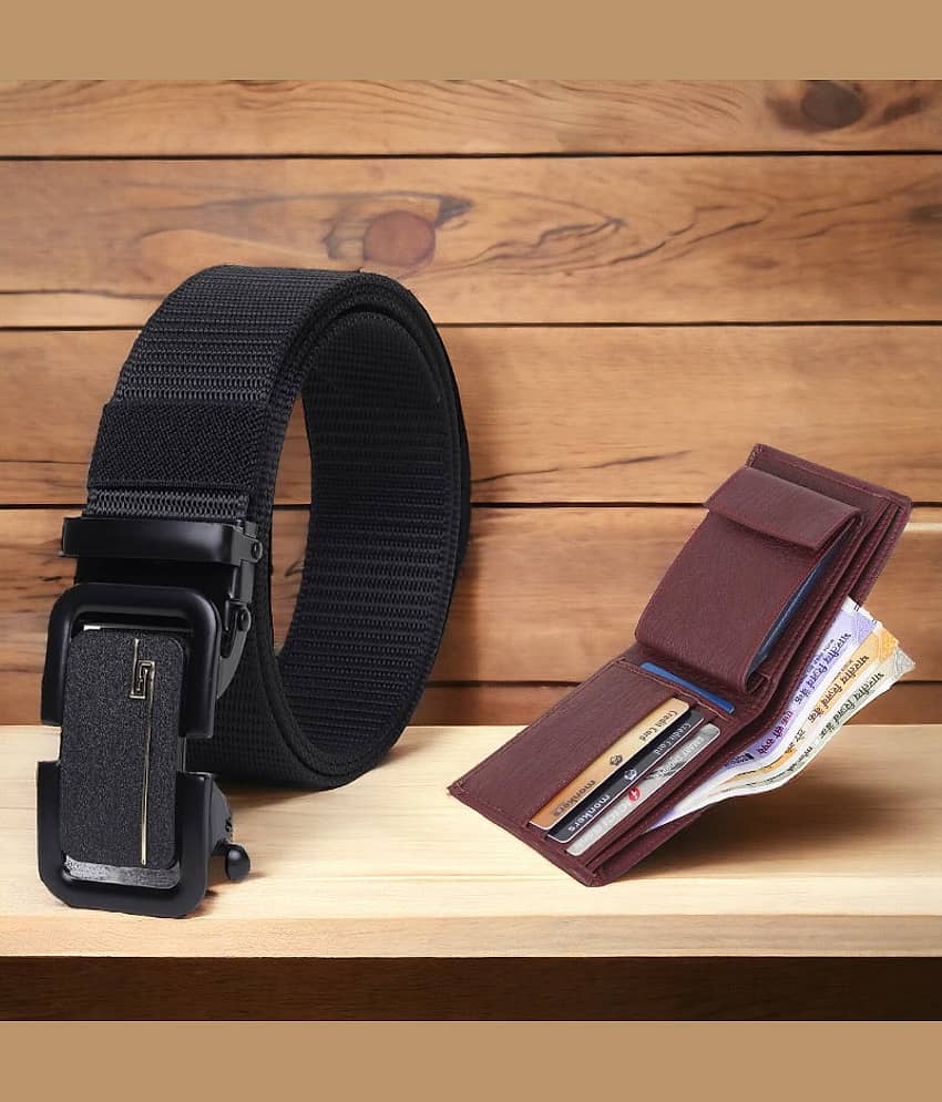 Kastner - Multicolor PU Men's Belts Wallets Set ( Pack of 2 )