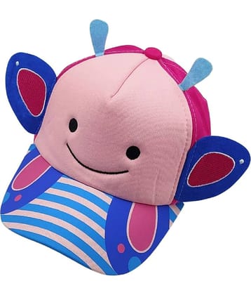 Zacharias Boy's Kids Cotton Cap kc-06 (Pink_1-4 Years) (Pack of 1)