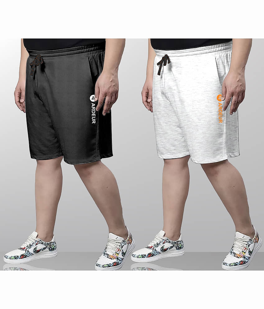 Ardeur Multi Cotton Blend Men's Shorts ( Pack of 2 )