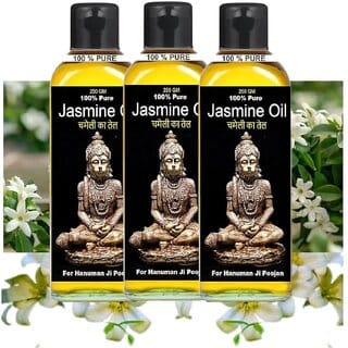 (Pack of 3) SnapSnop 250ML Jasmin Oil (chameli ka tel) for Hanuman Pooja, Rituals, and Spiritual Worship Use.