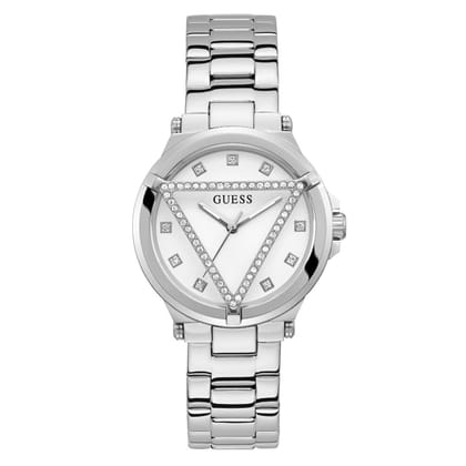 Guess Women 38 mm White Dial Analog Watch- GW0674L1-Silver