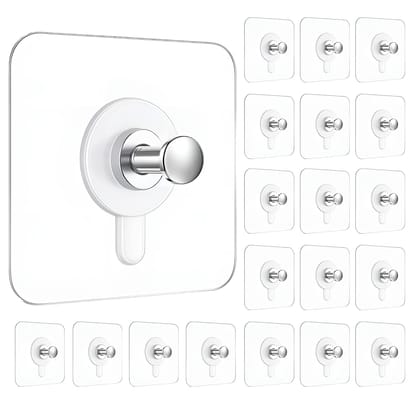 Stainless Steel Wall Hooks 20 Pcs โ Ideal for Heavy Items & Easy Installation by Ruhi Import Store Stainless Steel Wall Hooks 20 Pcs โ Ideal for Heavy Items & Easy Installation by Ruhi Import Store