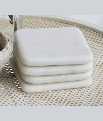 KRAFT CLOUDS Marble Square Coasters - Pack of 4