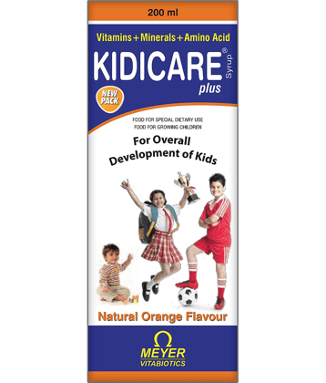 Kidicare For Growing children 200 ml Vitamins Syrup Pack of 3