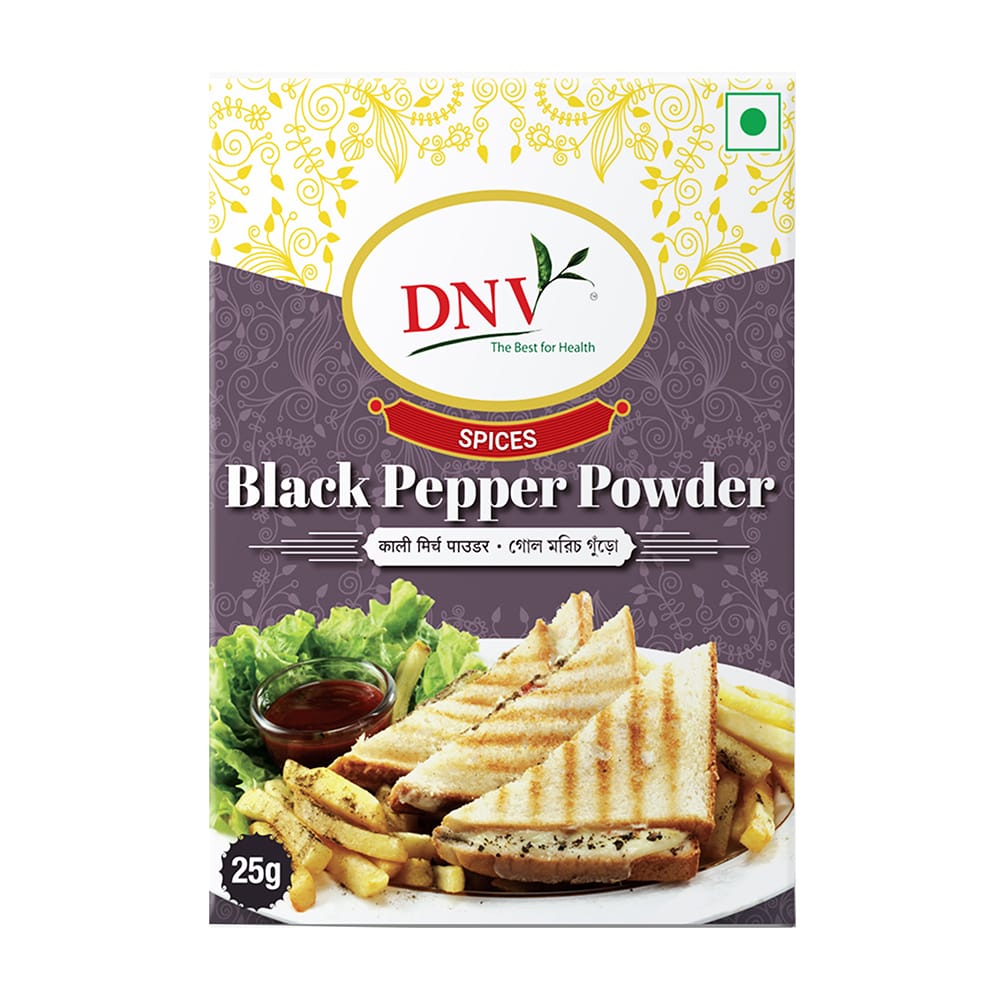 DNV Foods Black Pepper Powder Box, 25 gm