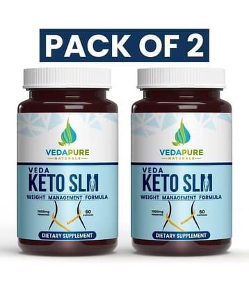 VedaPure Naturals Veda Keto Slm Weight Managent Formula 1000 mg Unflavoured Pack of 2