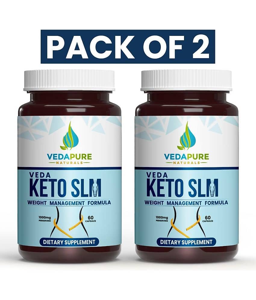 VedaPure Naturals Veda Keto Slm Weight Managent Formula 1000 mg Unflavoured Pack of 2
