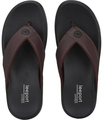 Leeport - Black Men's Thong Flip Flop