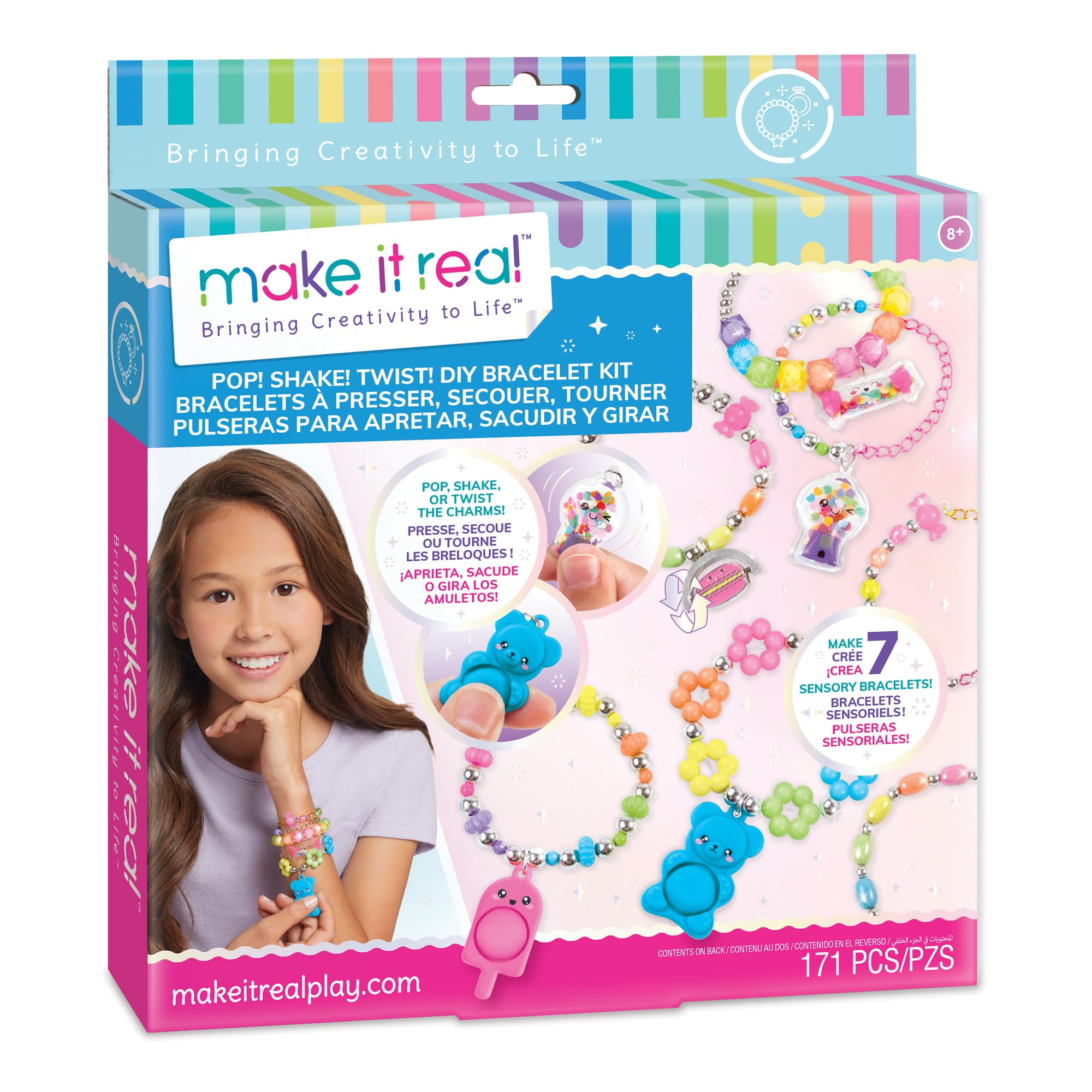 Make It Real DIY Toys Set - Pop! Shake! Twist! DIY Bracelet Kit
