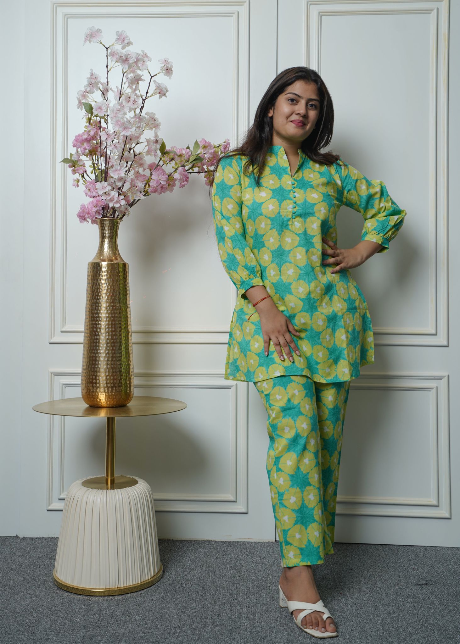 Pure cotton printed coord set-S
