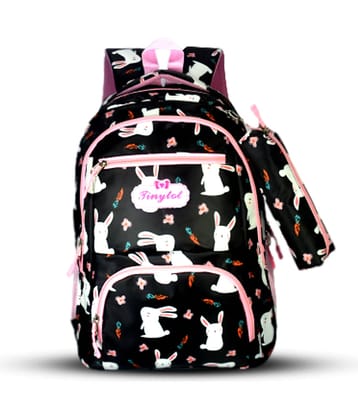 Tinytot Black Polyester Backpack For Kids